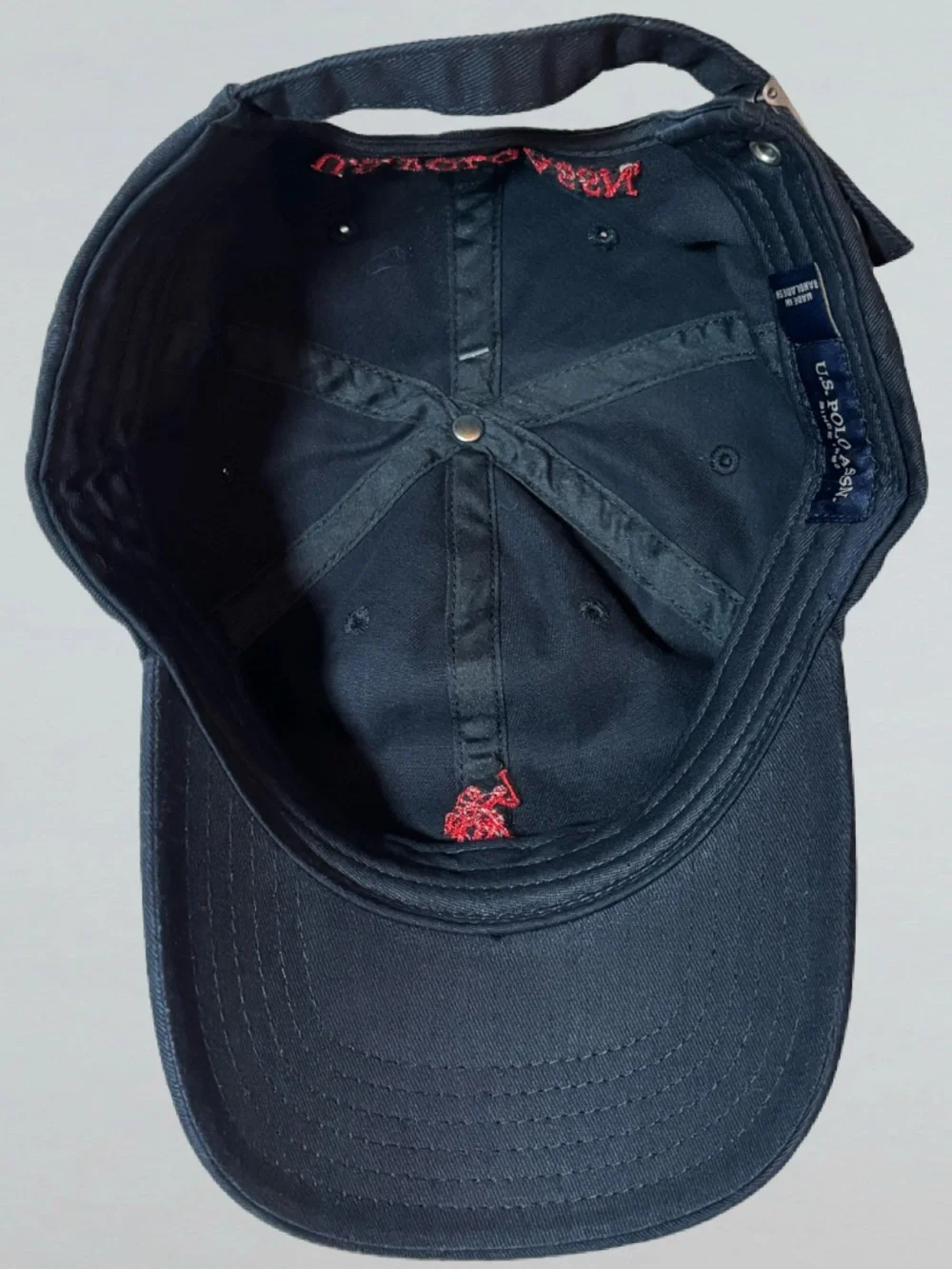 Brand New Navy Blue & Red U.S. Polo Assassin Baseball Hat